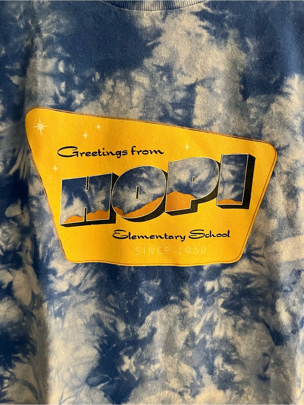 Hopi Elementary school tie dye tee shirt size medium